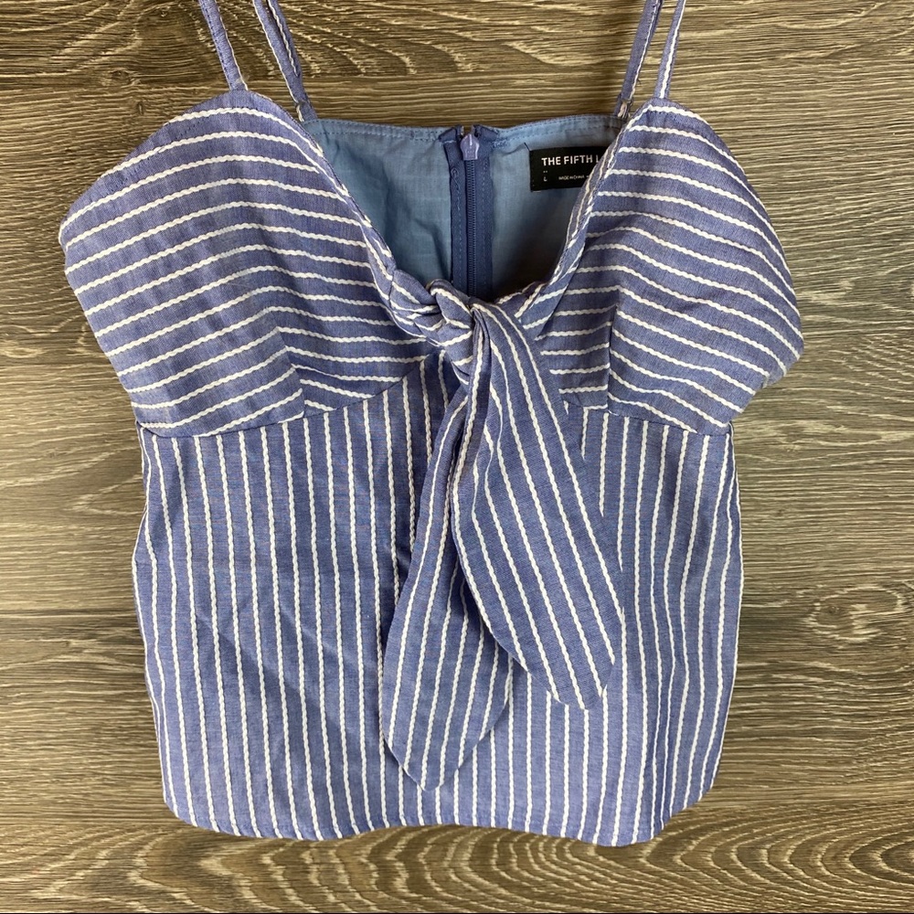 The Fifth Label Parcel Stripe tie front tank NWT - Picture 3 of 5